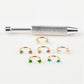 7-pack affordable set 18G (1.0 mm) 8 mm horseshoe nose ring with internal thread and decorative stones 💎