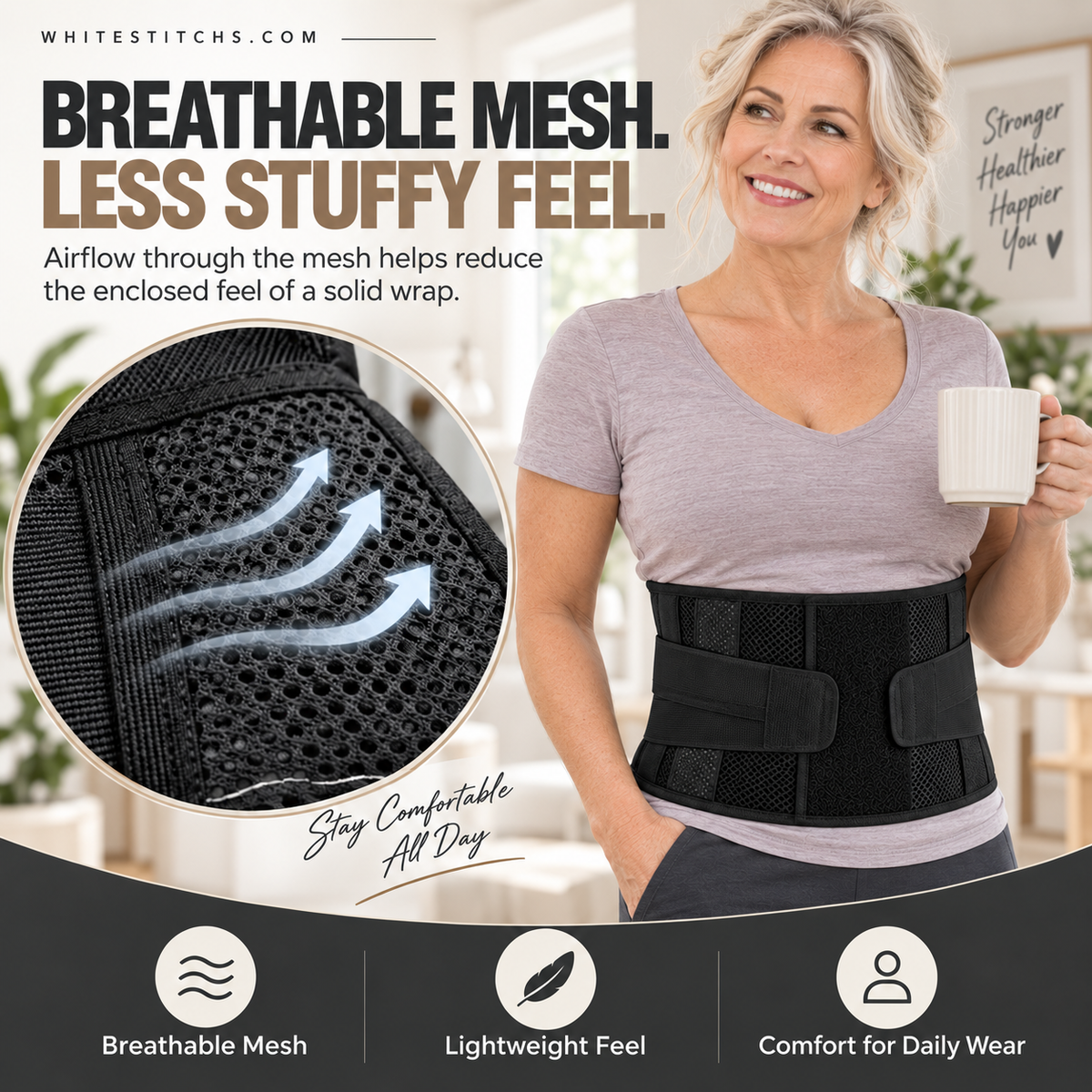 ⏰Breathable Posture Corrector - Back Pain Relief & Tummy Control