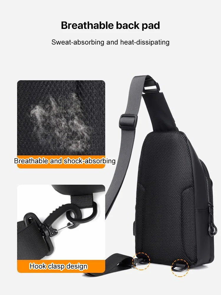 🎒 LIMITED-TIME 50% OFF! ✨ Adjustable Oxford Cloth Crossbody Chest Bag – Slim, Multi-Pocket, Lightweight 🖤