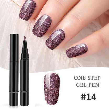 ✨One Step Nail Gel Pen🎨Free handheld mini UV nail lamp💡