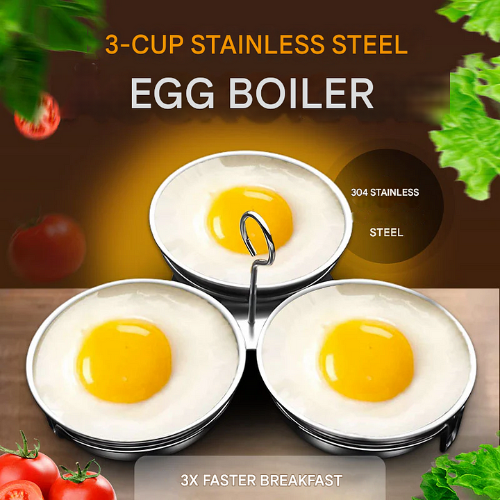 🥚 304 Stainless Steel Egg Cooker – Food-Grade, Sturdy & Easy-Release Design ✨🍳