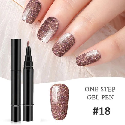 ✨One Step Nail Gel Pen🎨Free handheld mini UV nail lamp💡