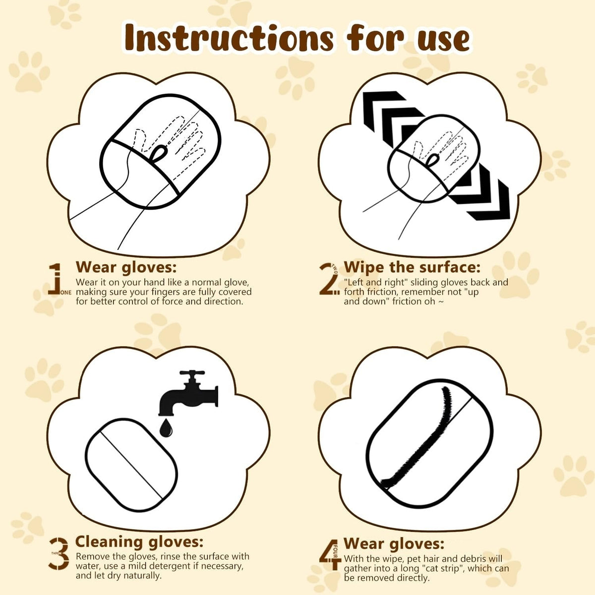 ⏳2025 New Save 50%✨️Pet hair remover Electrostatic gloves
