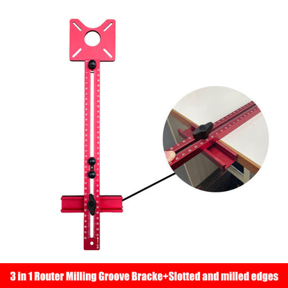 🔧 LIMITED-TIME 49% OFF! ✨ 3-in-1 Router Milling Groove Bracket – Adjustable, Inch/cm Scales, Modular Design 🛠️