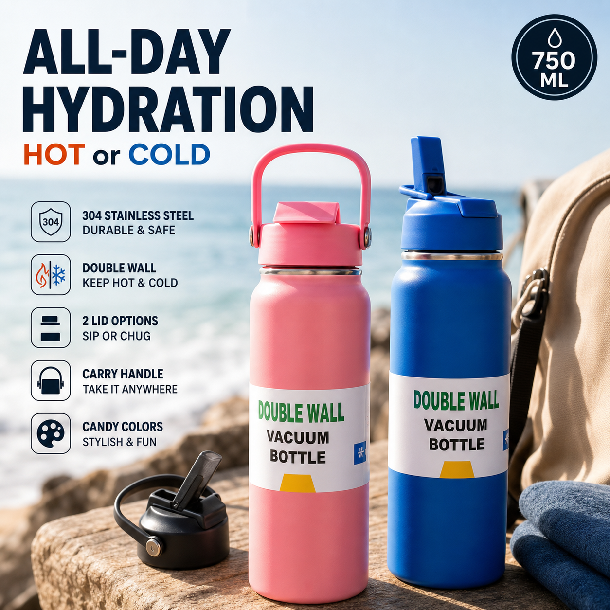 🏖️Summer Hot Sale 50% OFF🏝️❄️Portable heat preservation you can hold! 🔥Premium Stainless Steel Insulated Tumbler