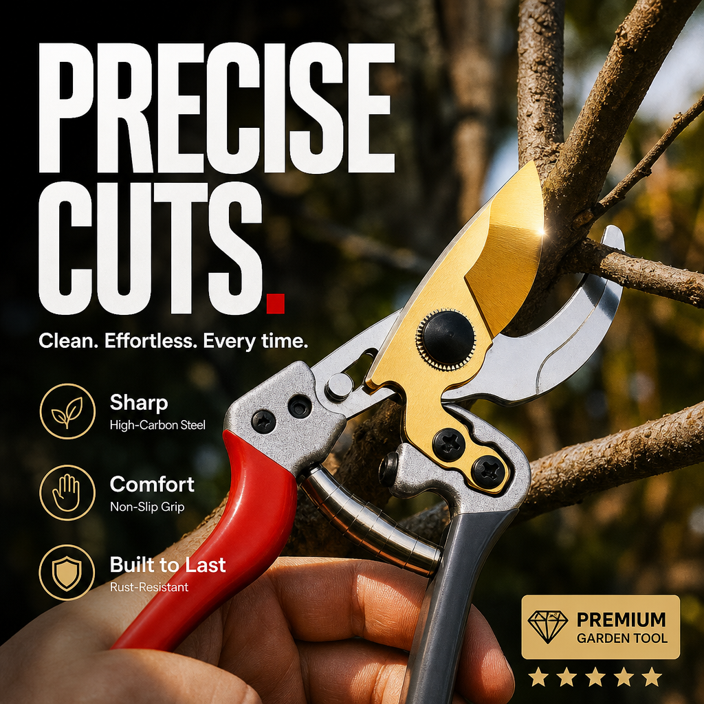 🥳HOT SALE🥳💞50K+ SOLD! Pruning Shears – From £12.99! SK5 edge, rubberized grip & 30/50mm capacity. Clean cuts – grab yours! ✅