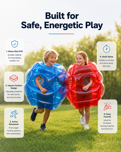 ⚽ LIMITED-TIME 50% OFF! ✨ Inflatable Bumper Ball Suit for Kids – Safe, Durable, Active Fun 🎈