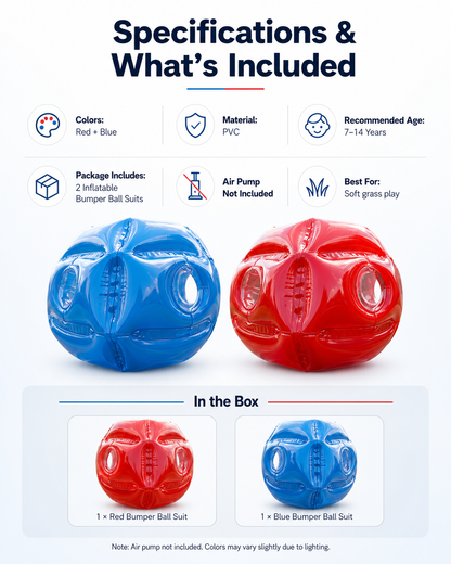 ⚽ LIMITED-TIME 50% OFF! ✨ Inflatable Bumper Ball Suit for Kids – Safe, Durable, Active Fun 🎈