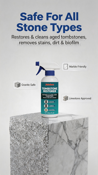 Cleaning and restoration spray for gravestones
