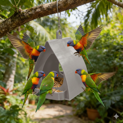 Hanging Bird Feeder for Garden with Roof