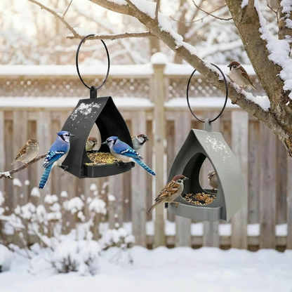 Hanging Bird Feeder for Garden with Roof
