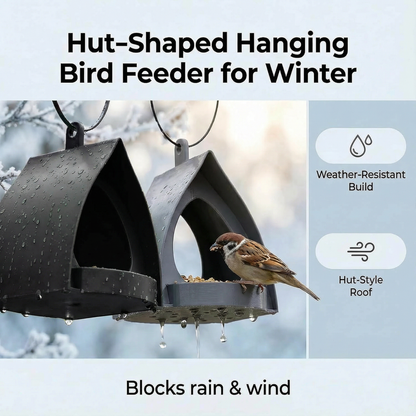 Hanging Bird Feeder for Garden with Roof