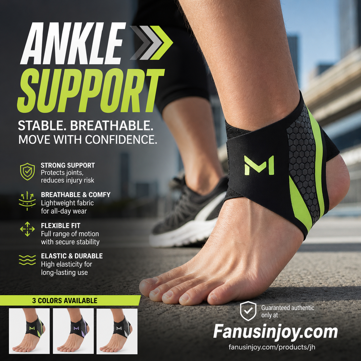 Breathable Elastic Ankle Support Brace