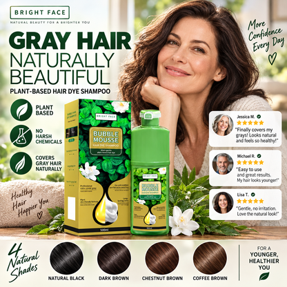 🏆 Last Day Special Price 16.99! 💇‍♀️Long‑Lasting Plant‑Based Foam Hair Dye｜Ammonia‑Free Easy DIY At‑Home Foam Hair Color