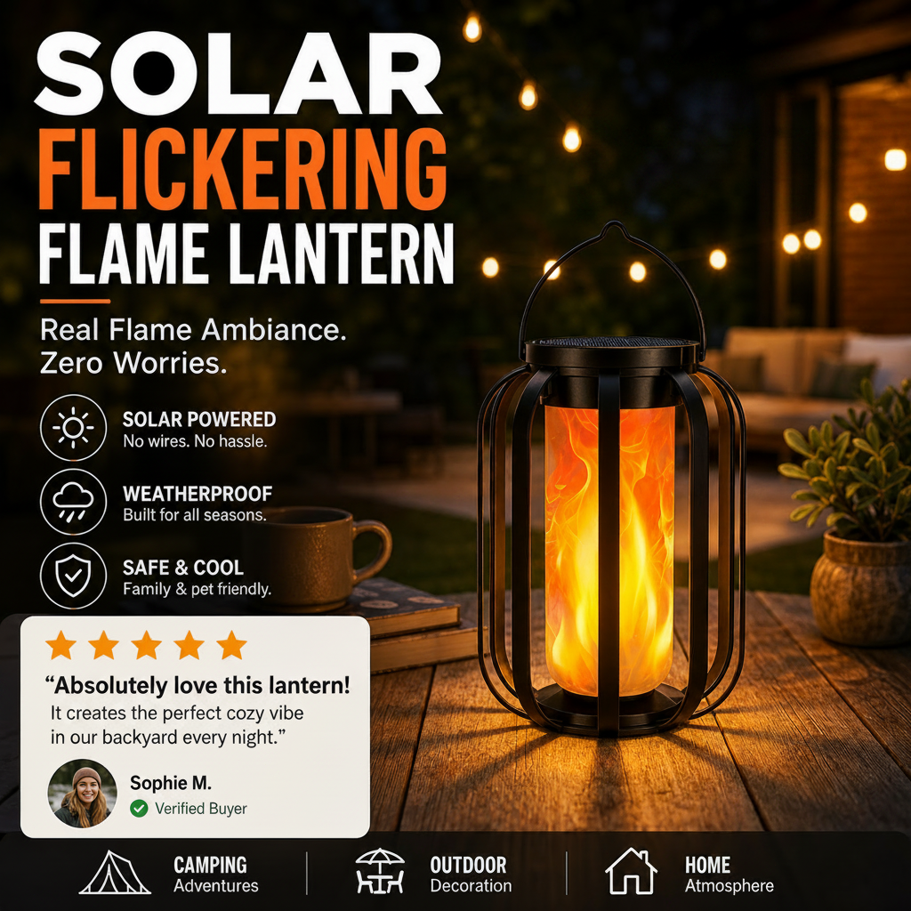 🎁Buy more get more save🎁Solar Flickering Flame Lantern