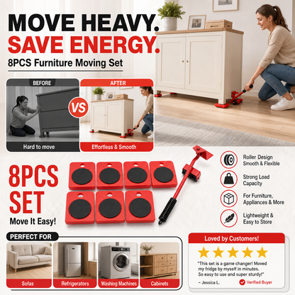 🪑 LIMITED-TIME 50% OFF! 💪 Furniture Mover – Glides & Lift for Heavy Furniture ✨