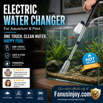 🎉Limited Time 50% OFF💦No more worries about poor water quality during water changes🔥Electric Aquarium Gravel Cleaner✨