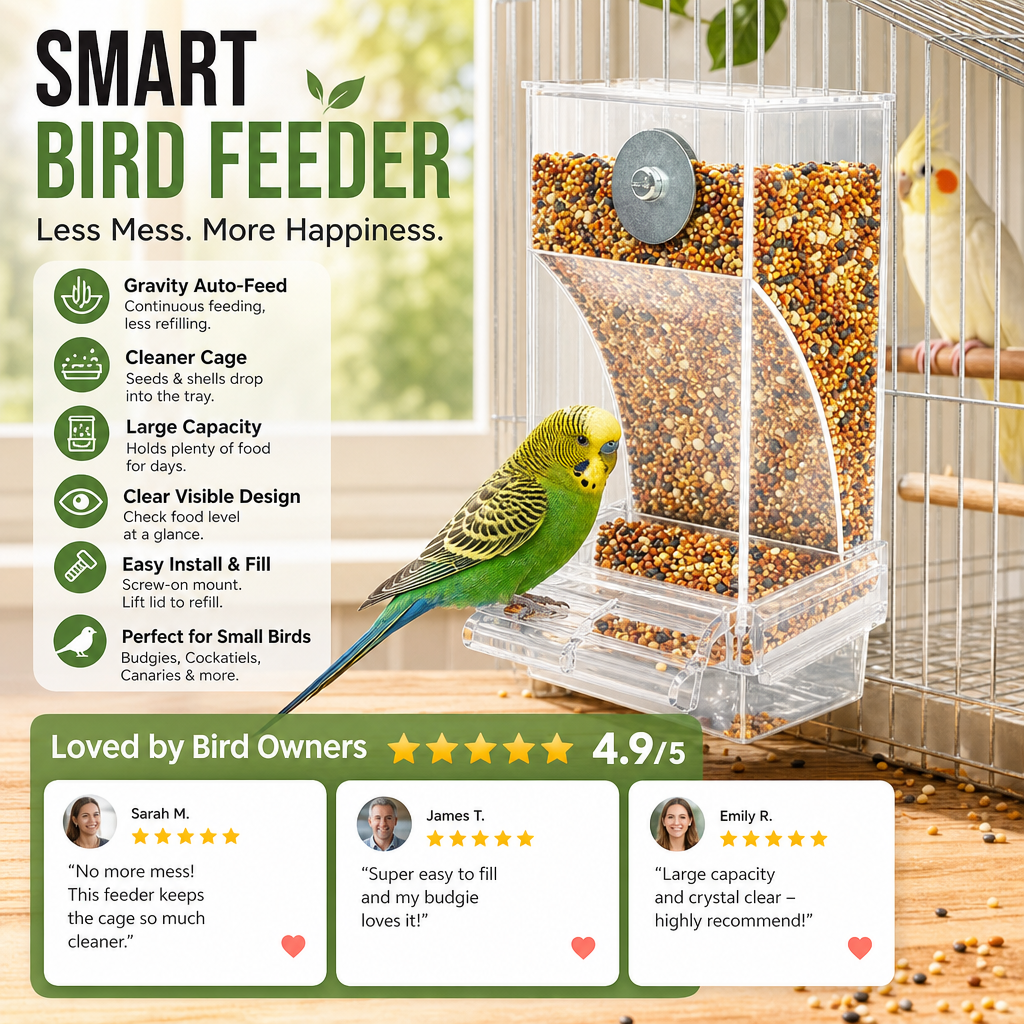 🎉Limited‑Time 60% OFF 🐦No Mess Automatic Bird Feeder