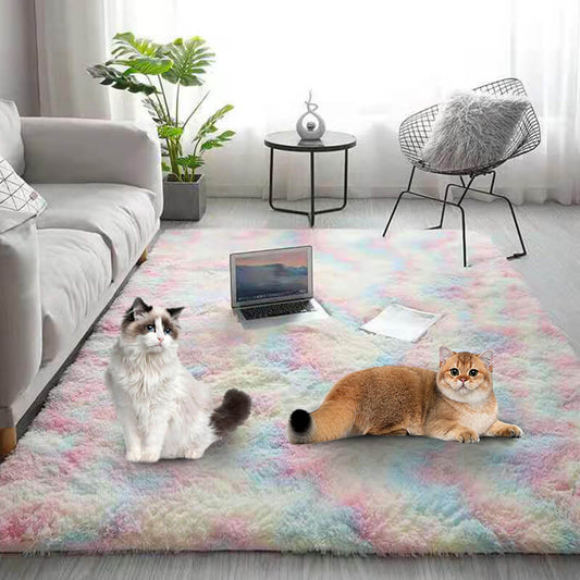 💖Gradient Color Plush Floor Mat