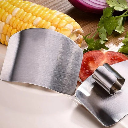 🎉 2026 Sale — Over 28600 Sold!💞 Stainless Steel Adjustable Finger Guard‑Kitchen Safe 🔪