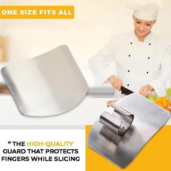 🎉 2026 Sale — Over 28600 Sold!💞 Stainless Steel Adjustable Finger Guard‑Kitchen Safe 🔪