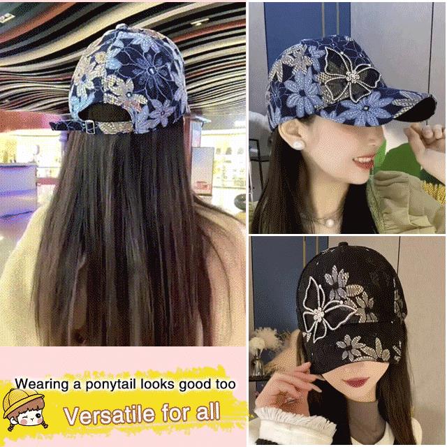 📢📢50% OFF !! ⏰Mesh Diamond Butterfly Baseball Cap