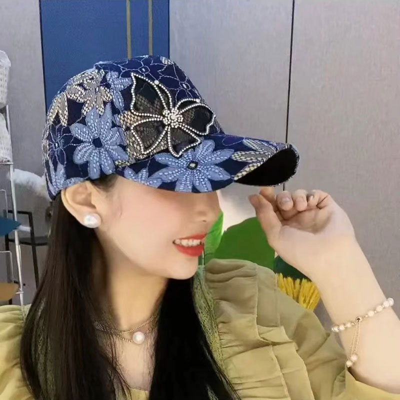 📢📢50% OFF !! ⏰Mesh Diamond Butterfly Baseball Cap