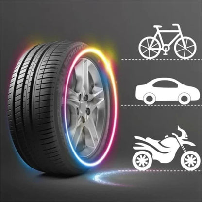 Motion-Activated LED Tyre Valve Cap Lights | Auto On/Off, Waterproof, 700hr Battery | Bike, Car & Motorcycle | 12 PCS