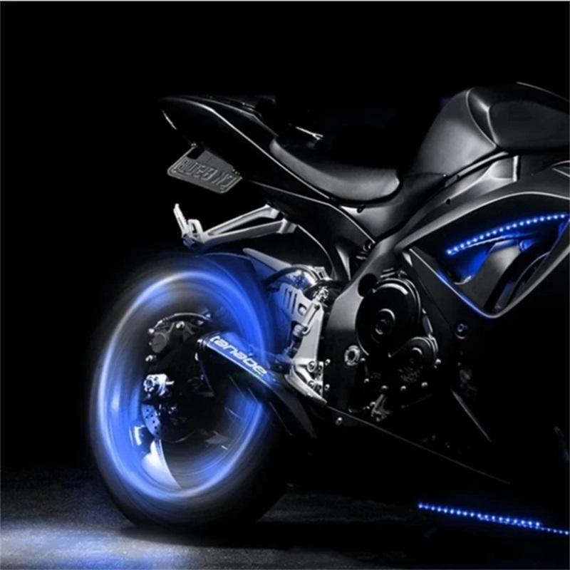 Motion-Activated LED Tyre Valve Cap Lights | Auto On/Off, Waterproof, 700hr Battery | Bike, Car & Motorcycle | 12 PCS