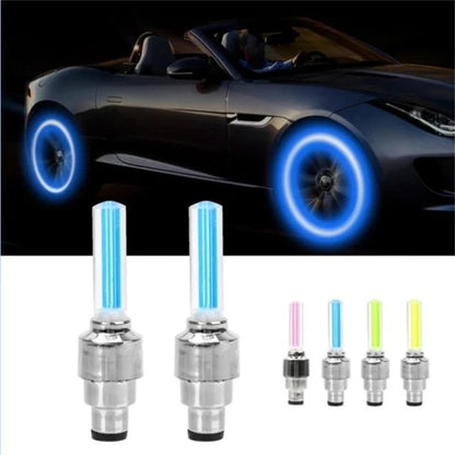 Motion-Activated LED Tyre Valve Cap Lights | Auto On/Off, Waterproof, 700hr Battery | Bike, Car & Motorcycle | 12 PCS
