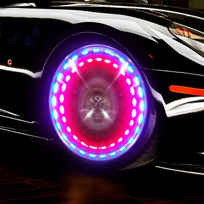 Motion-Activated LED Tyre Valve Cap Lights | Auto On/Off, Waterproof, 700hr Battery | Bike, Car & Motorcycle | 12 PCS