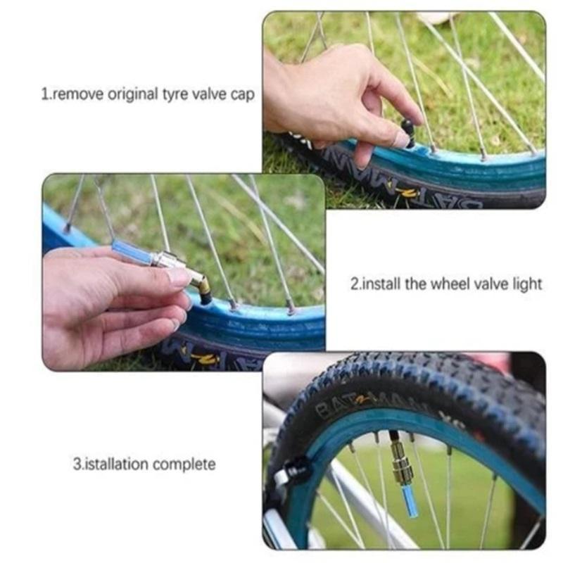 Motion-Activated LED Tyre Valve Cap Lights | Auto On/Off, Waterproof, 700hr Battery | Bike, Car & Motorcycle | 12 PCS
