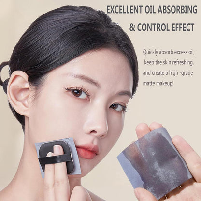 🔥100PCS Facial Oil-control Paper with Mirror and Puff