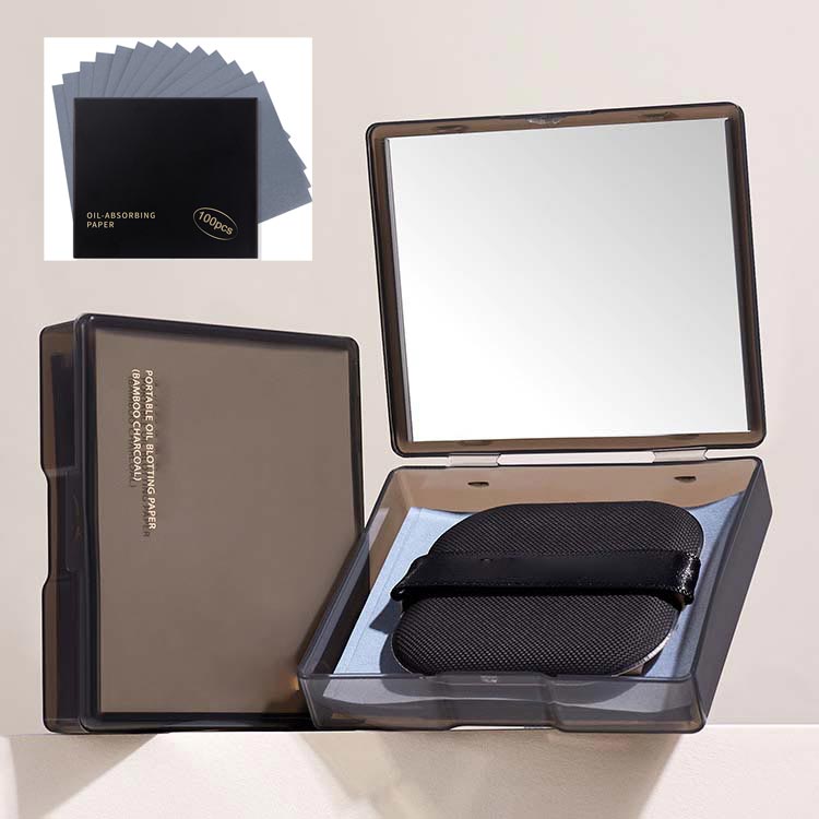 🔥100PCS Facial Oil-control Paper with Mirror and Puff