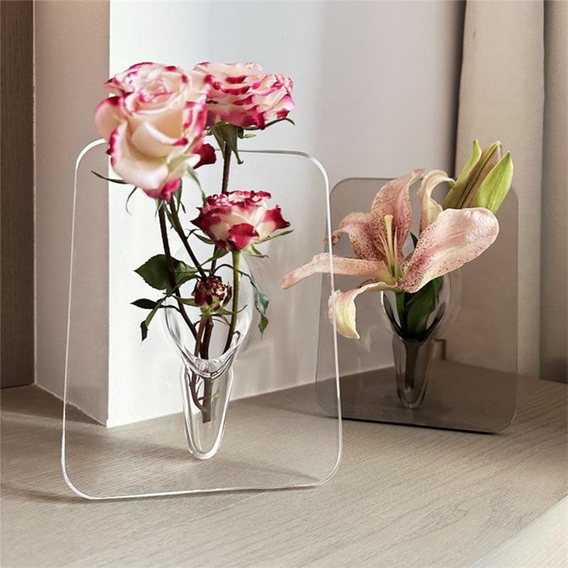 💐Buy 2 Get 1 Free🎁Nordic Transparent Acrylic Vase | Elegant Desktop Plant Holder & Home Decor | Modern Centerpiece for Living Room & Wedding Tables