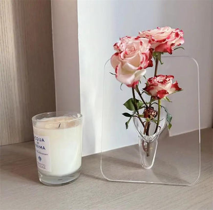 💐Buy 2 Get 1 Free🎁Nordic Transparent Acrylic Vase | Elegant Desktop Plant Holder & Home Decor | Modern Centerpiece for Living Room & Wedding Tables