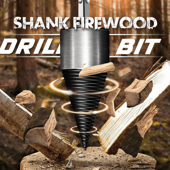 Firewood Drill Splitter Auger Bit Set | High Carbon Steel, 5pcs Square + Round + Hex | 32mm & 42mm | Turns Any Drill into a Log Splitter