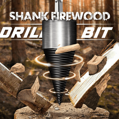 Firewood Drill Splitter Auger Bit Set | High Carbon Steel, 5pcs Square + Round + Hex | 32mm & 42mm | Turns Any Drill into a Log Splitter