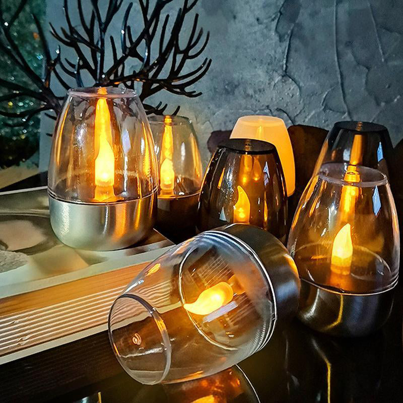🕯️Solar Flickering Tea Lights – Realistic flame effect, dusk-to-dawn auto on. IP65 waterproof, lasts 6-8 hours. No wires, no fuss. Perfect for garden evenings✅🌙
