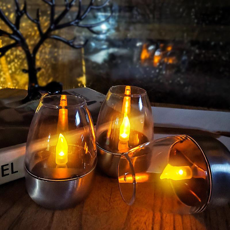 🕯️Solar Flickering Tea Lights – Realistic flame effect, dusk-to-dawn auto on. IP65 waterproof, lasts 6-8 hours. No wires, no fuss. Perfect for garden evenings✅🌙