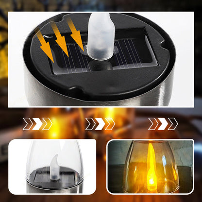 🕯️Solar Flickering Tea Lights – Realistic flame effect, dusk-to-dawn auto on. IP65 waterproof, lasts 6-8 hours. No wires, no fuss. Perfect for garden evenings✅🌙