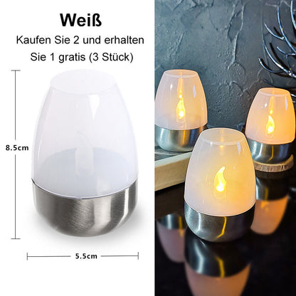 🕯️Solar Flickering Tea Lights – Realistic flame effect, dusk-to-dawn auto on. IP65 waterproof, lasts 6-8 hours. No wires, no fuss. Perfect for garden evenings✅🌙