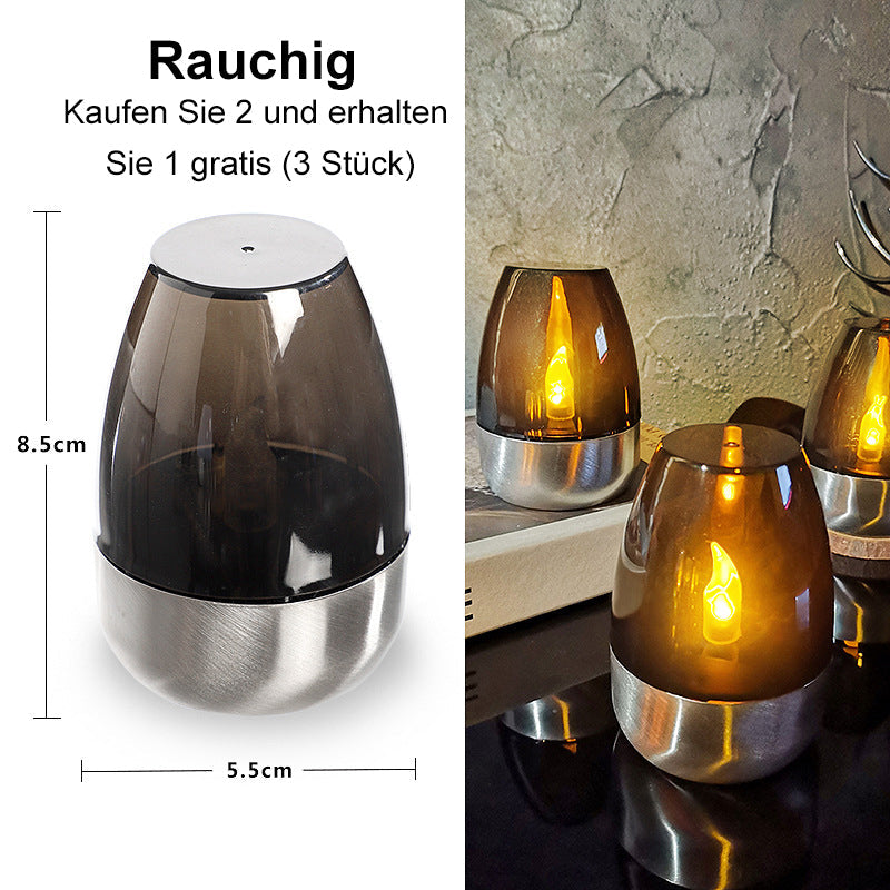 🕯️Solar Flickering Tea Lights – Realistic flame effect, dusk-to-dawn auto on. IP65 waterproof, lasts 6-8 hours. No wires, no fuss. Perfect for garden evenings✅🌙