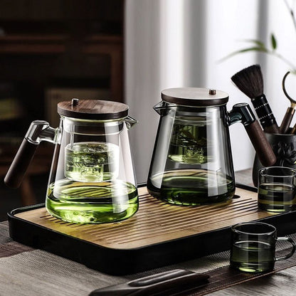 ♨️Leaves and water separation press teapot