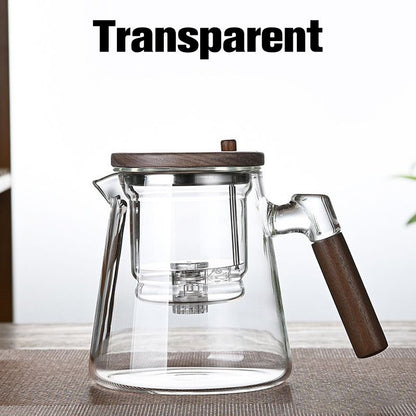 ♨️Leaves and water separation press teapot