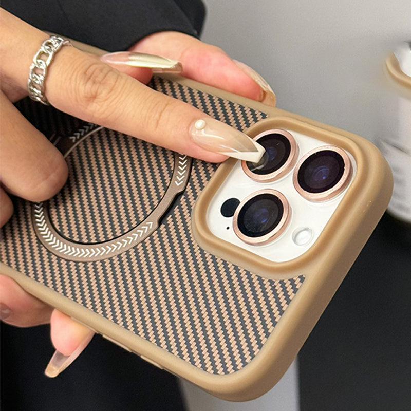 Drop-Proof Magnetic Phone Case with Stand and Lens Film
