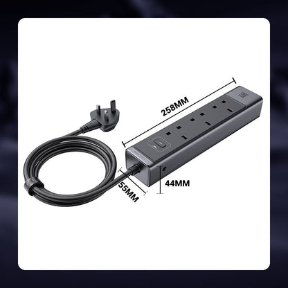30W Fast-Charging Desktop Power Strip for Home Use