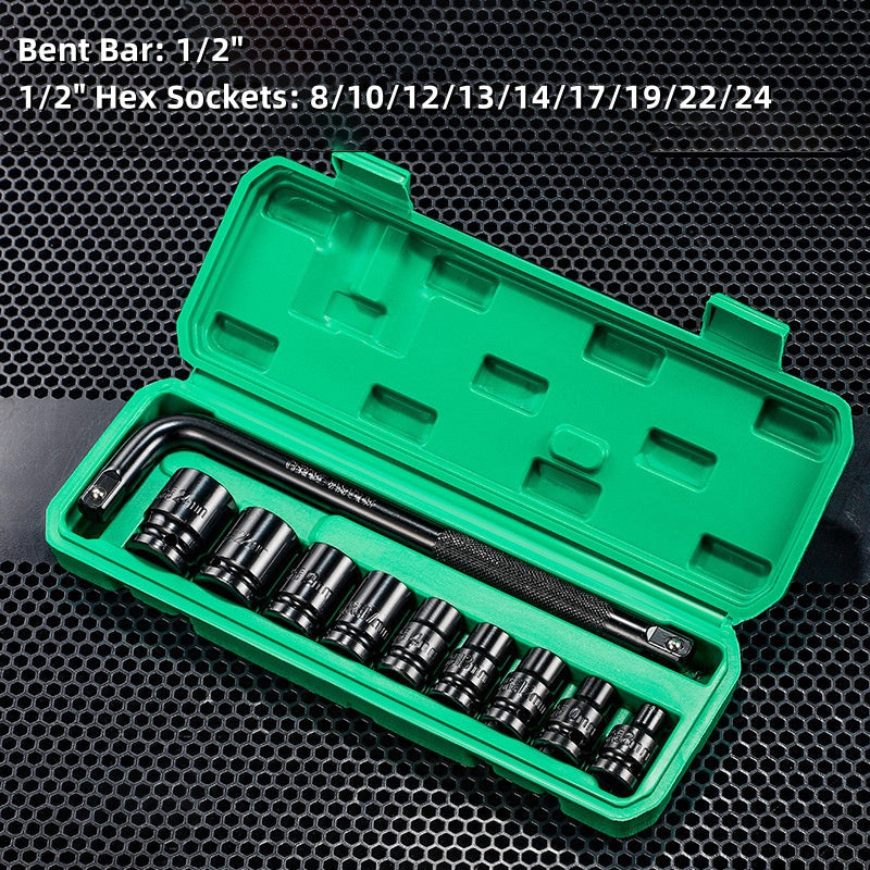 10pcs 1/2" Impact Socket Set with Storage Box