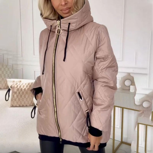 ✨️Women’s Fashionable High-neck Hip-length Parka Coat