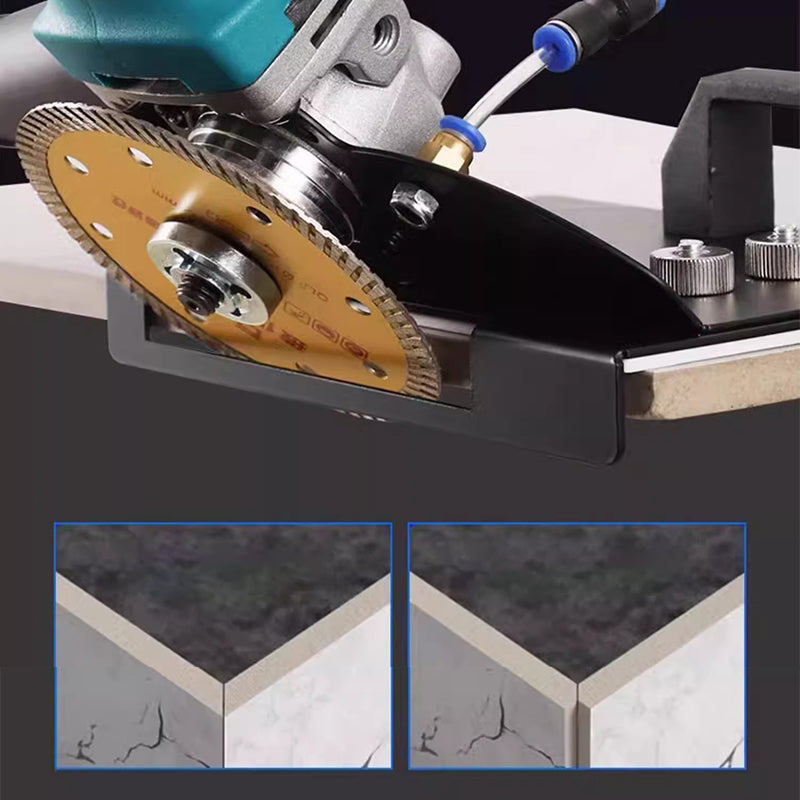 Stand for angle grinder to cut tiles at 45 angles